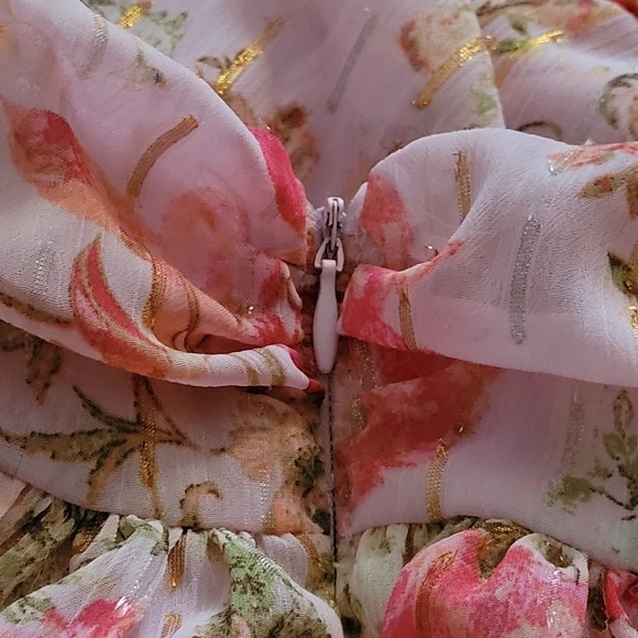 TAYLOR Women's Floral-Print Mock-Neck A-Line Dress 6 - Picture 7 of 10